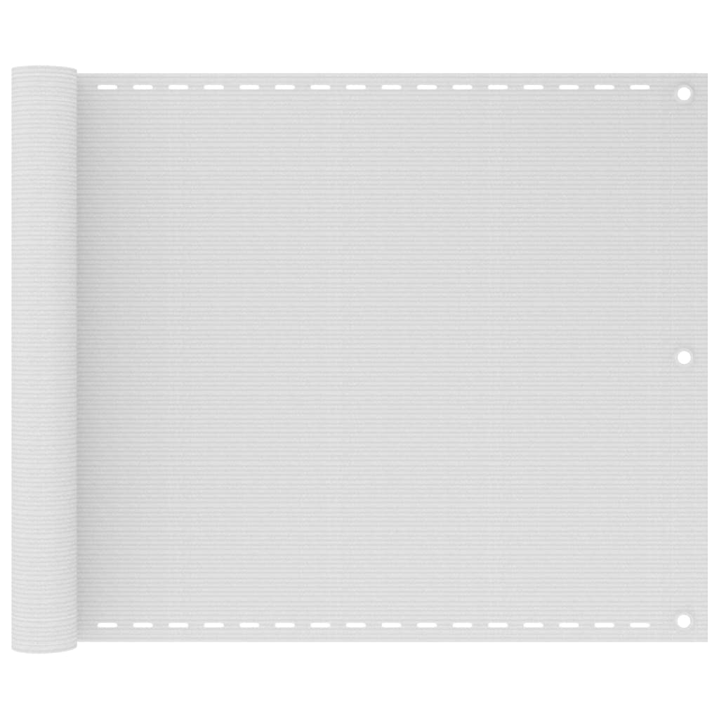 Écran de balcon Vidaxl HDPE 75x600 cm blanc