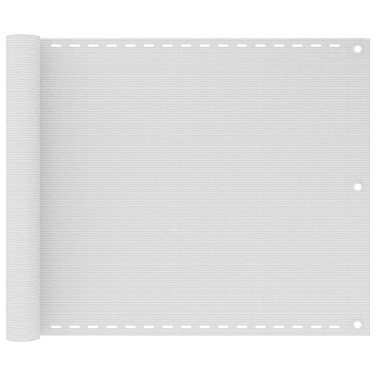 Écran de balcon Vidaxl HDPE 75x600 cm blanc