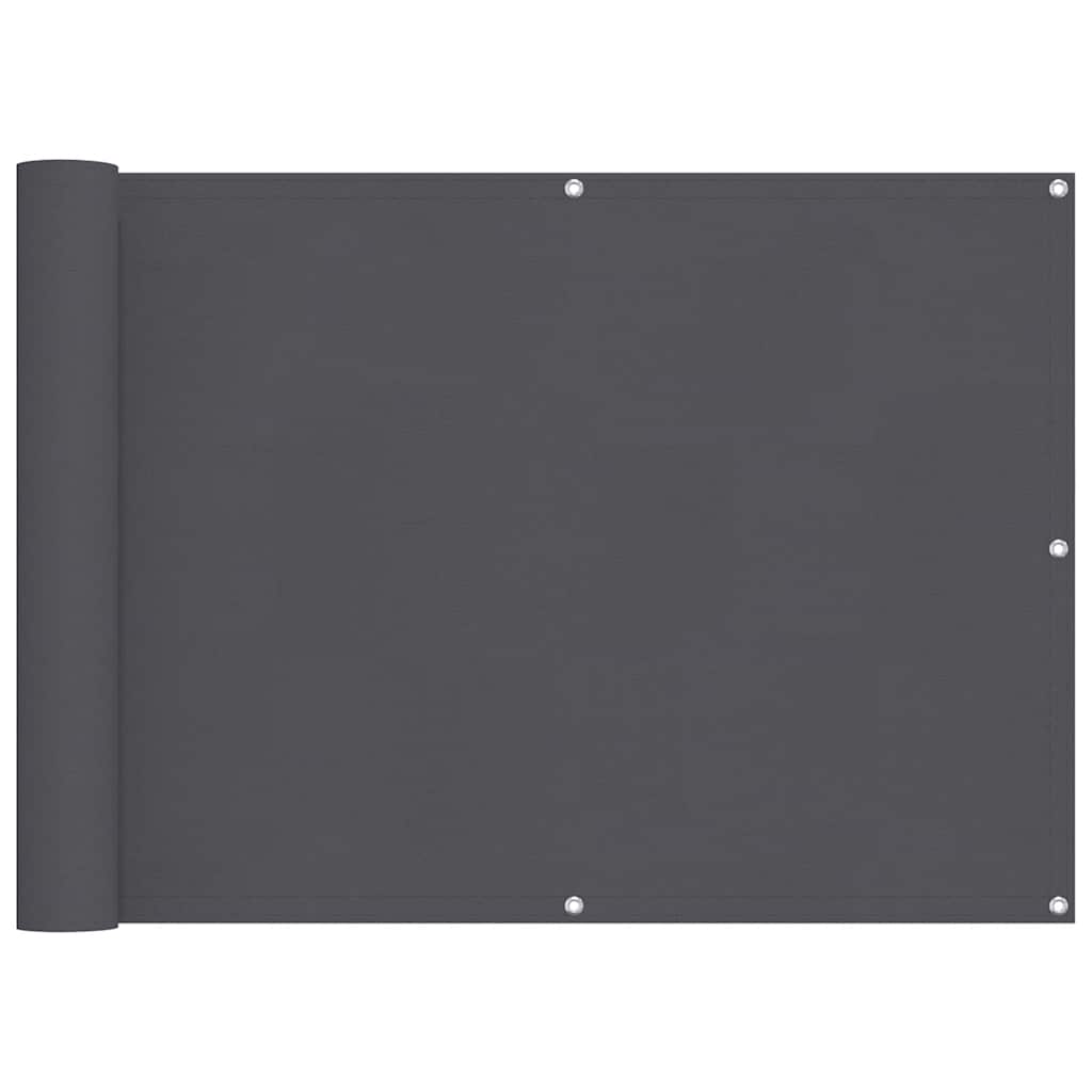 Écran de balcon vidaxl oxford textile 75x600 cm anthracite