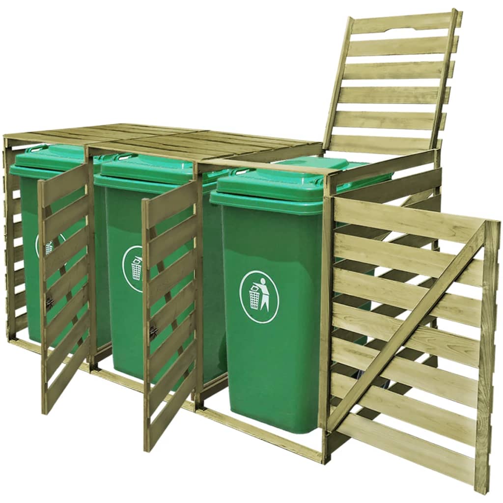 Stockage de conteneur Vidaxl TRESSIBBEL 240 L BOIS IMPRÉGNÉ
