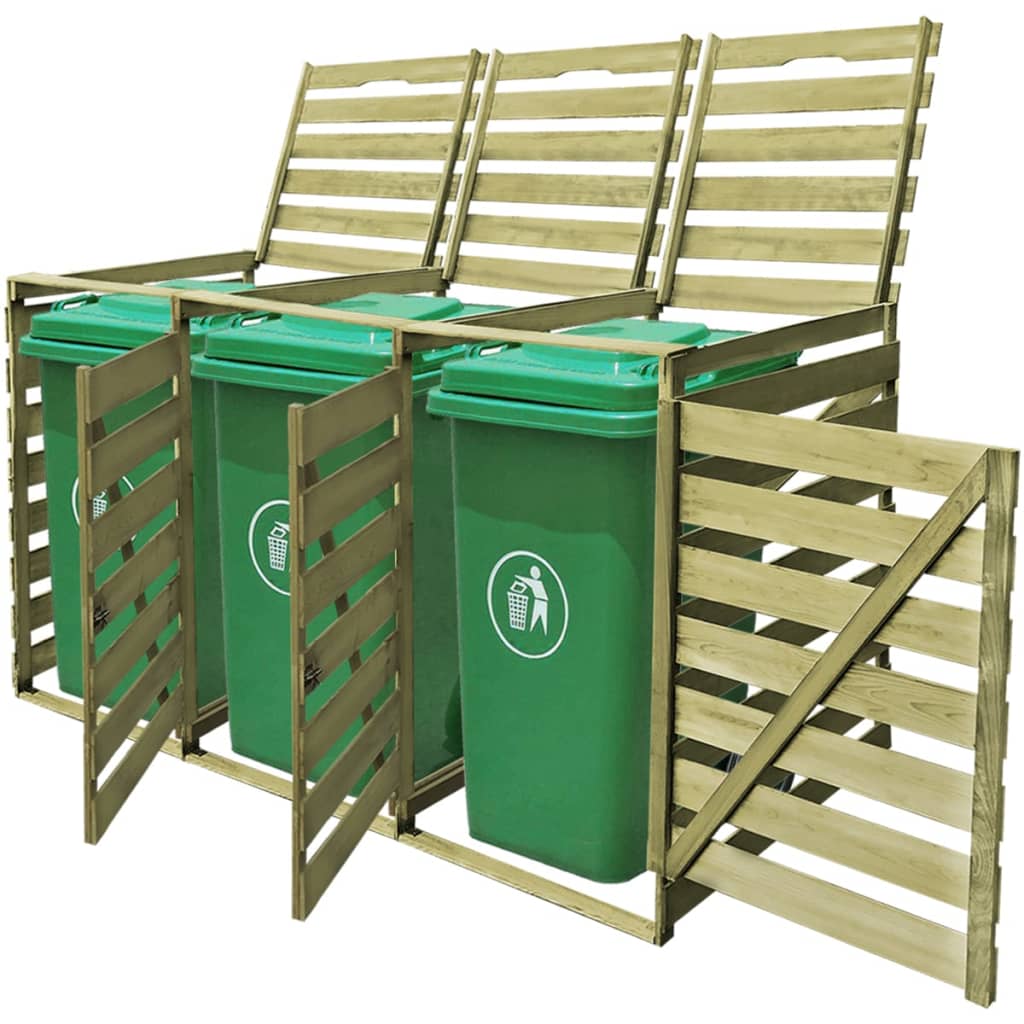 Stockage de conteneur Vidaxl TRESSIBBEL 240 L BOIS IMPRÉGNÉ