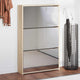 Armoire à chaussures vidaxl trois couches avec miroir 63x17x102.5 cm chêne