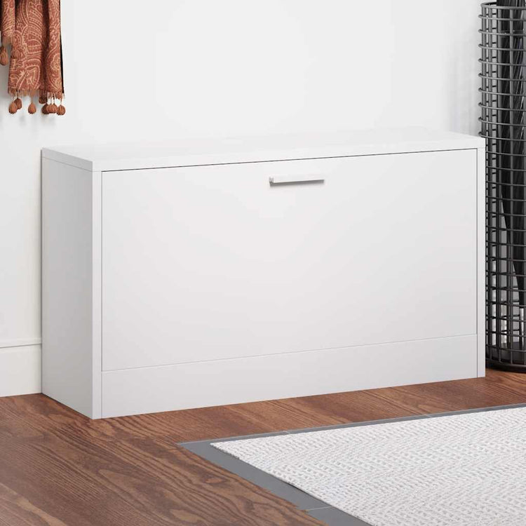 Armoire de rangement de chaussures vidaxl 80x24x45 cm blanc