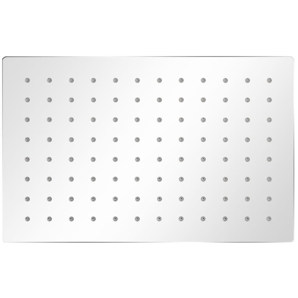Vidaxl Pluie Shower Head en acier inoxydable 20x30 cm rectangulaire