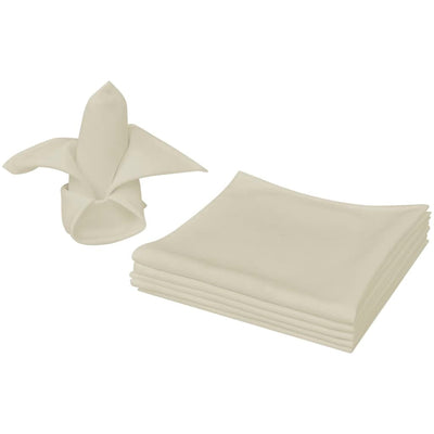 Vidaxl Napkins 100 pièces crème 50x50 cm