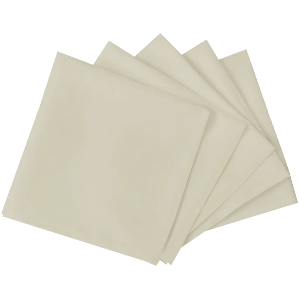 Vidaxl Napkins 100 pièces crème 50x50 cm