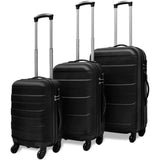 Vidaxl à bagages en 3 parties réglemente 45,5 55 66 cm noir - afbeelding 1