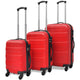 Vidaxl à bagages en 3 parties réglés durs 45,5 55 66 cm rouges