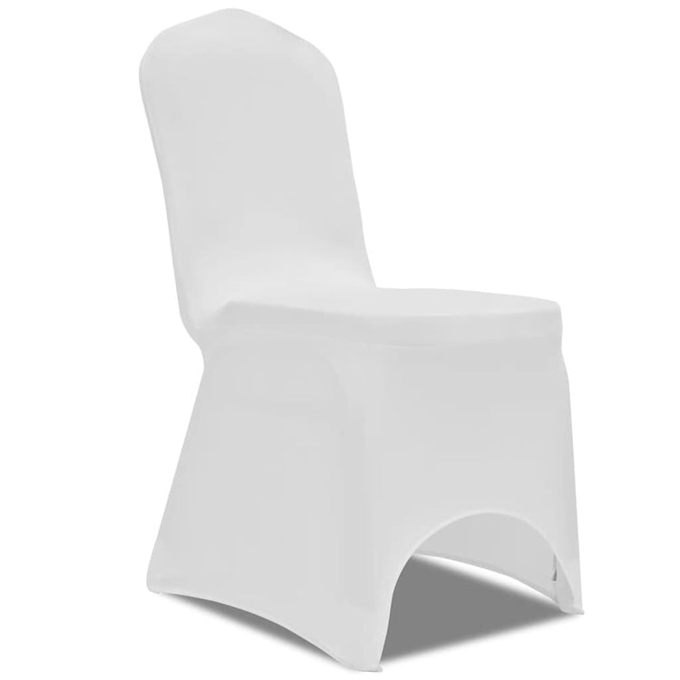 Couverture de chaise vidaxl stretch 4 pièces blanches
