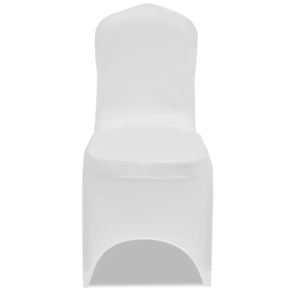 Couverture de chaise vidaxl stretch 4 pièces blanches