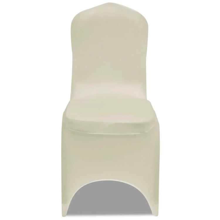 Couverture de chaise vidaxl stretch 4 pièces crème -colored
