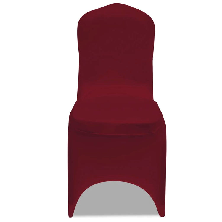 Couverture de chaise vidaxl stretch 4 pièces bordeaux