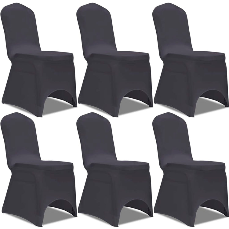 Couverture de chaise vidaxl strethracite 6st