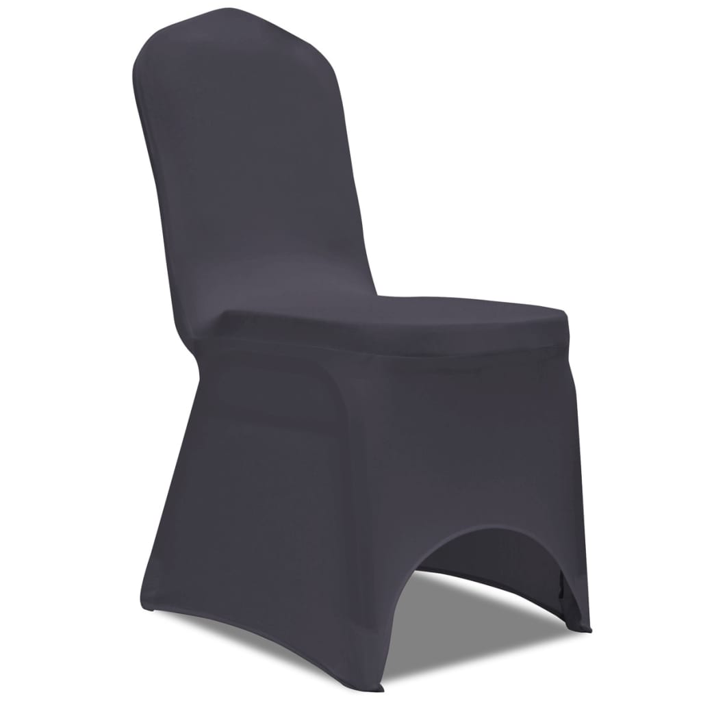 Couverture de chaise vidaxl strethracite 6st