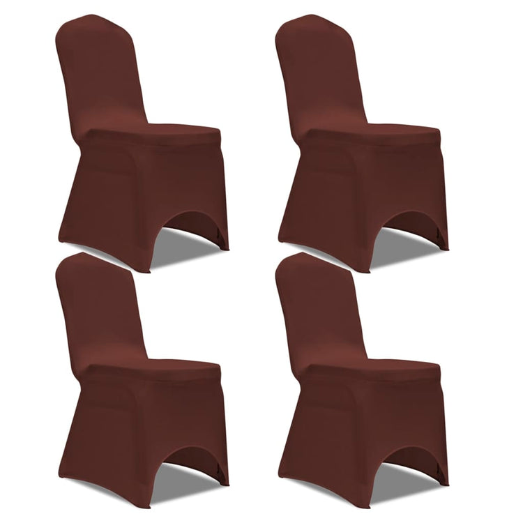 Couverture de chaise Vidaxl Stretch 4 St Brown