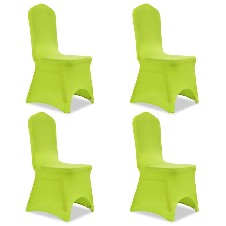 Couverture de chaise vidaxl stretch 4 pièces vertes