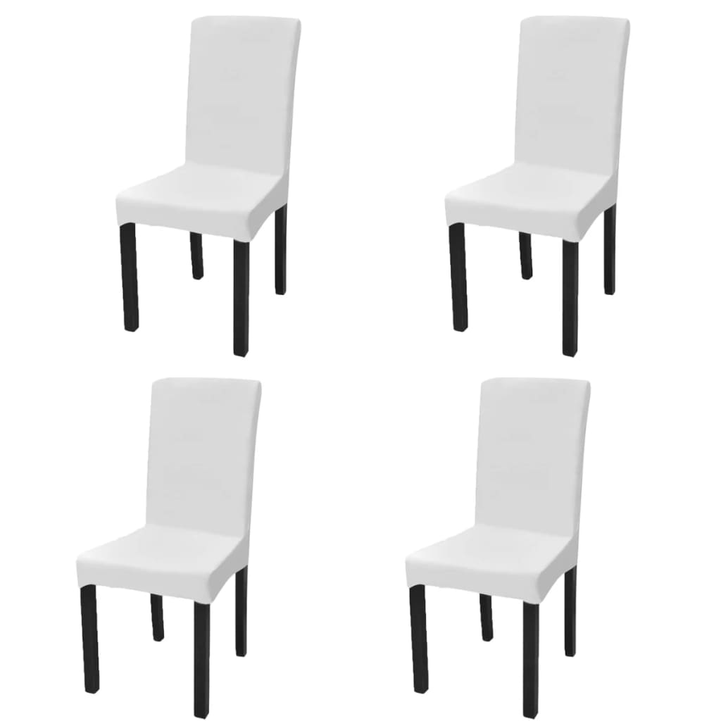 Vidaxl Seat Covers 4 St Stretch White droit