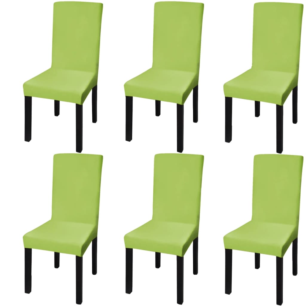 Vidaxl Seat Covers 6 ST Stretch Straight Green