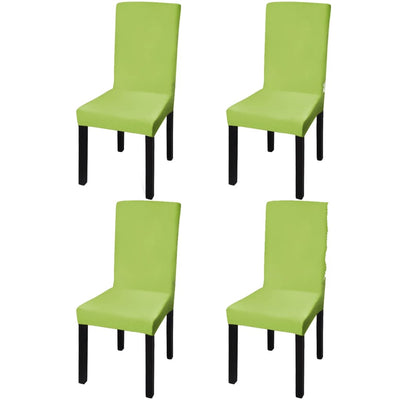 Vidaxl Seat Covers 4 ST Stretch Straight Green