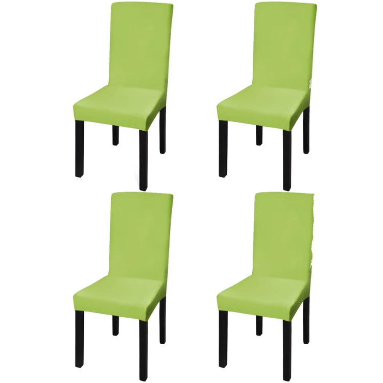 Vidaxl Seat Covers 4 ST Stretch Straight Green