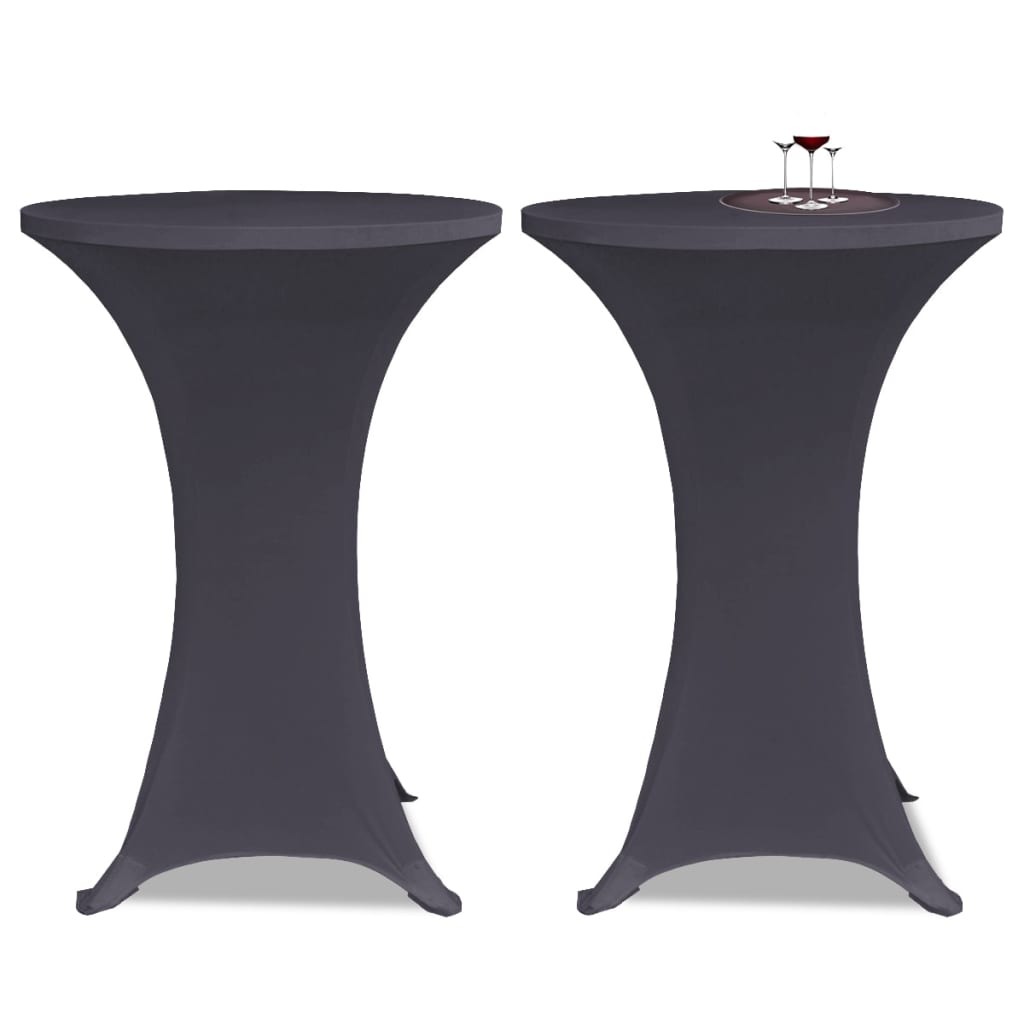 Couverture de table vidaxl strethracite 2st
