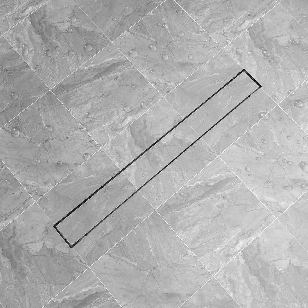 Vidaxl Doudeur de douche rectangulaire 930x140 mm en acier inoxydable