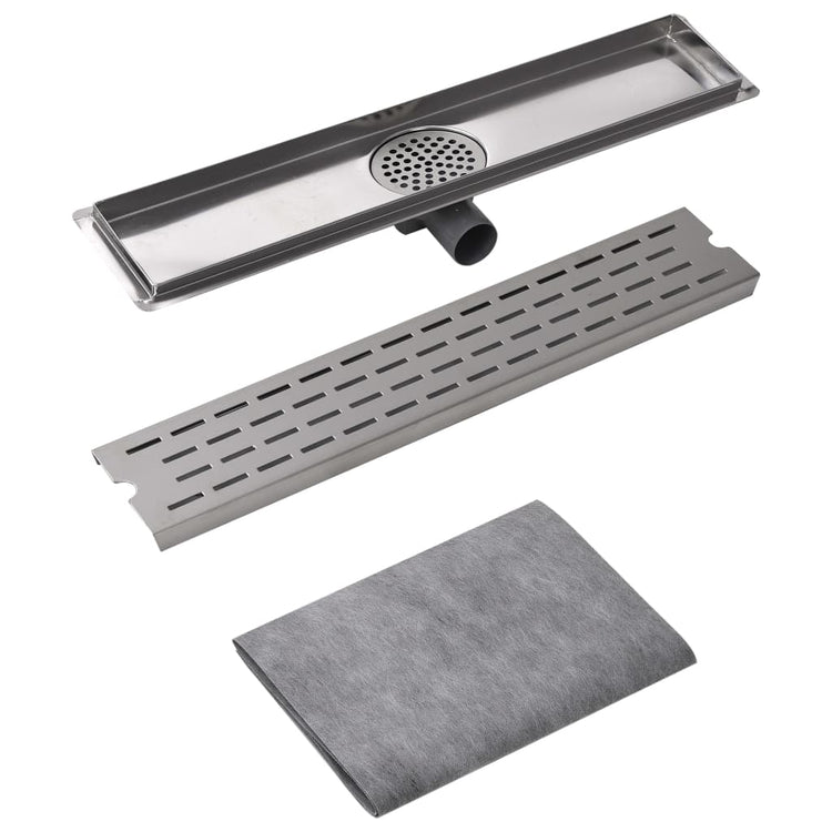Vidaxl Douleur de douche rectangulaire 630x140 mm en acier inoxydable