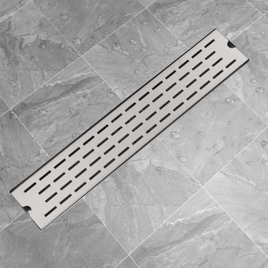 Vidaxl Douleur de douche rectangulaire 630x140 mm en acier inoxydable