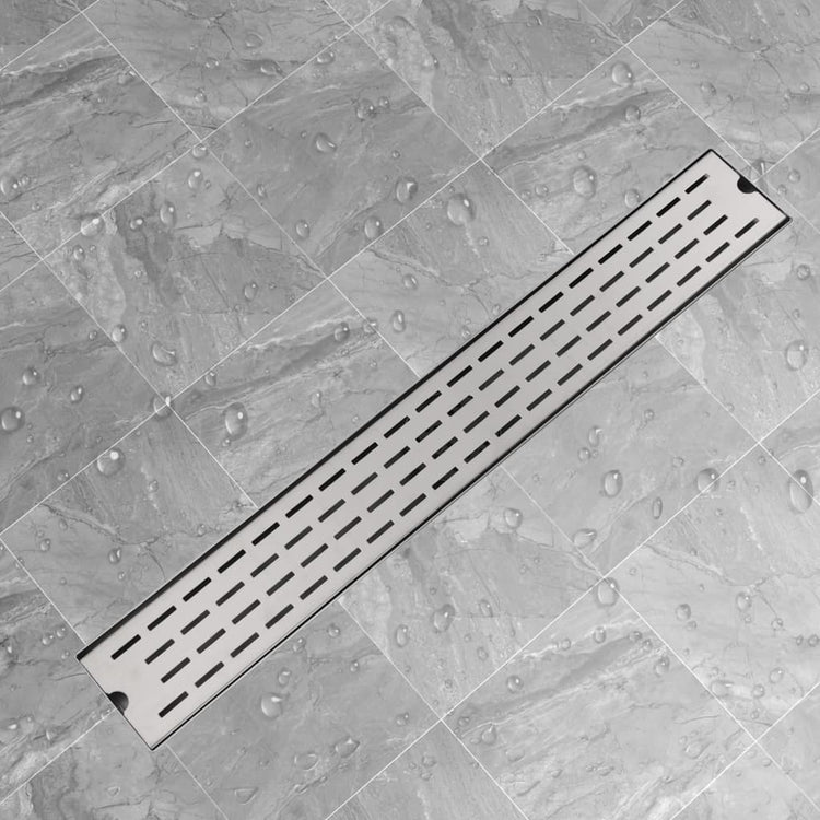 Vidaxl Douleur de douche rectangulaire 830 x 140 mm en acier inoxydable