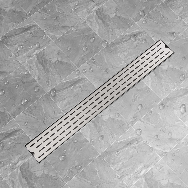 Vidaxl Doudeur de douche rectangulaire 930 x 140 mm en acier inoxydable