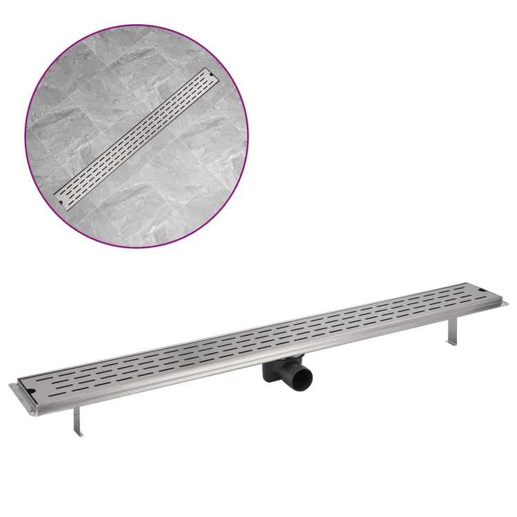 Vidaxl Douleur de douche rectangulaire 1030x140 mm en acier inoxydable