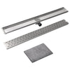 Vidaxl Douleur de douche rectangulaire 1030x140 mm en acier inoxydable