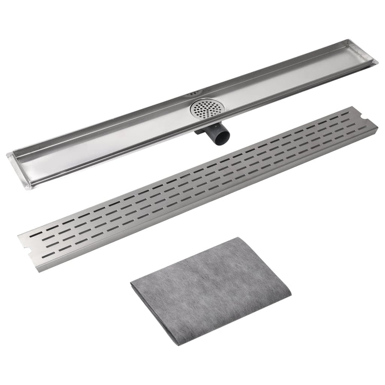 Vidaxl Douleur de douche rectangulaire 1030x140 mm en acier inoxydable