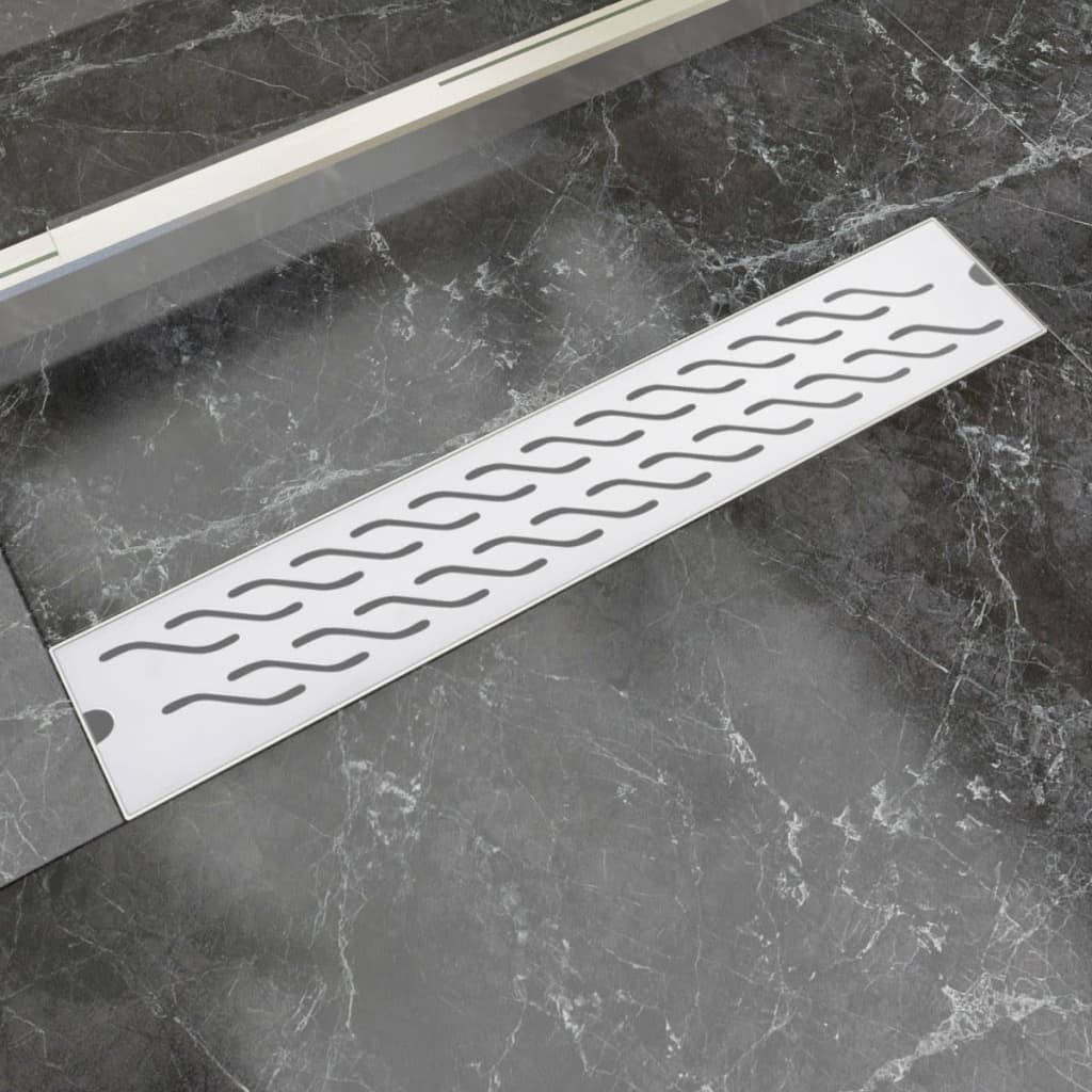 Vidaxl Douleur de douche Golf rectangulaire 630x140 mm en acier inoxydable