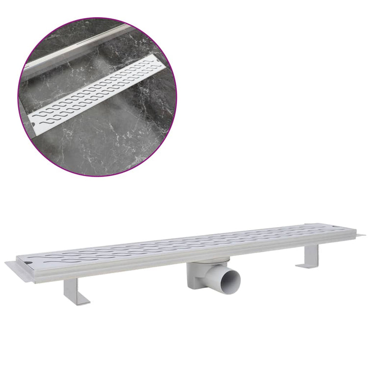 Vidaxl Douleur de douche Golf rectangulaire 730x140 mm en acier inoxydable