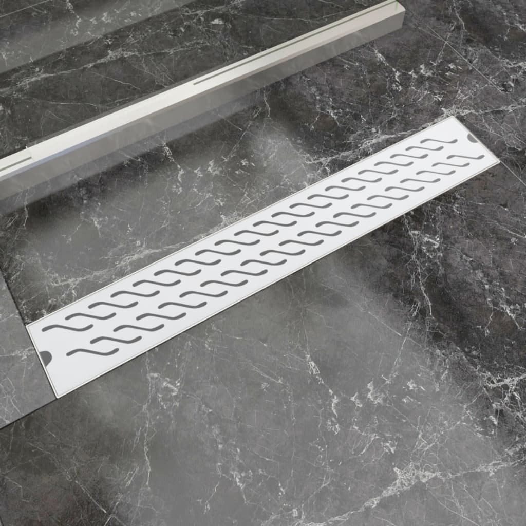 Vidaxl Douleur de douche Golf rectangulaire 730x140 mm en acier inoxydable