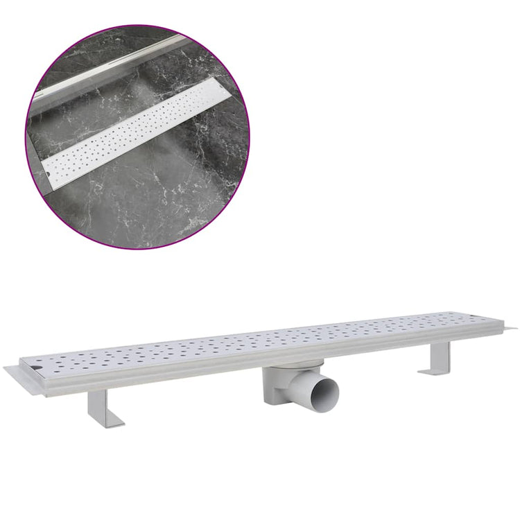 Vidaxl Douleur de douche Bubble rectangulaire 730x140 mm en acier inoxydable