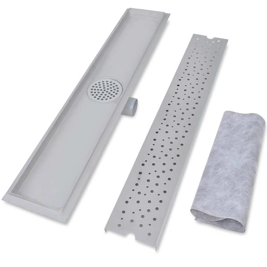 Vidaxl Douleur de douche Bubble rectangulaire 730x140 mm en acier inoxydable