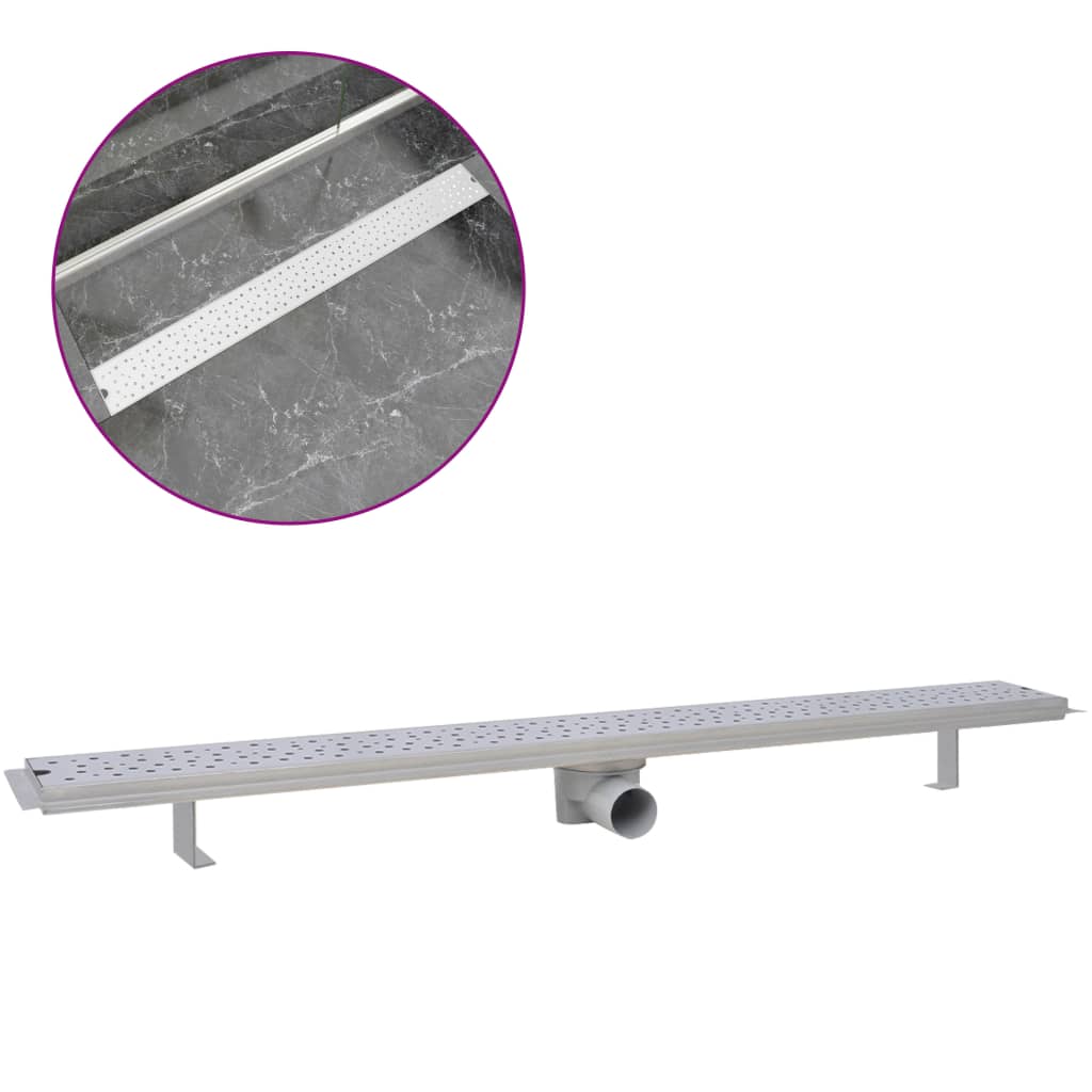 Vidaxl Doudeur de douche Bubble rectangulaire 1030x140 mm en acier inoxydable