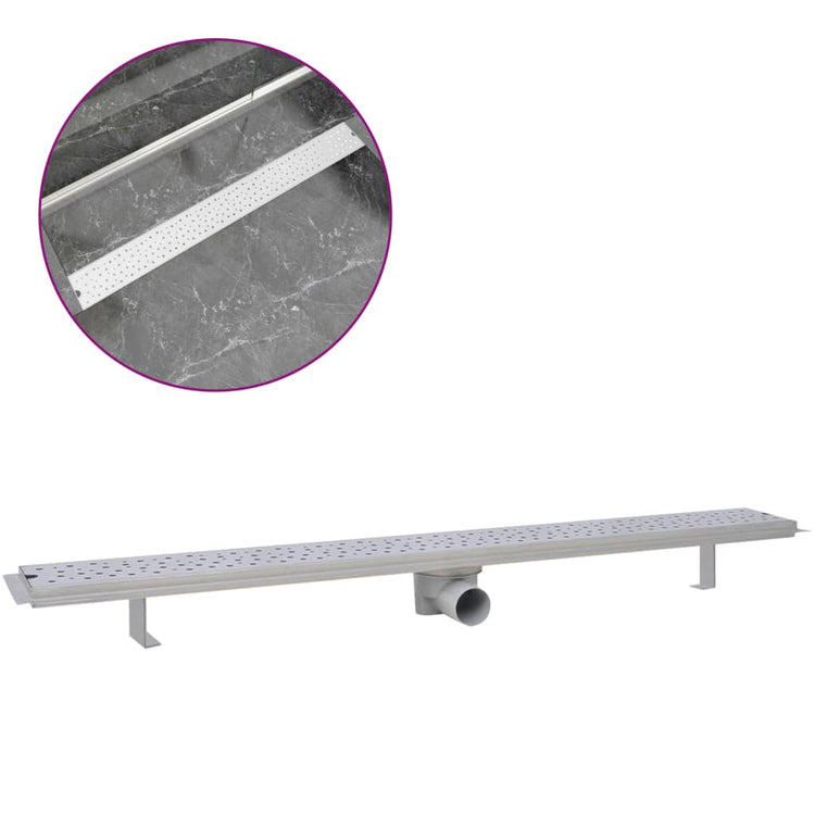 Vidaxl Doudeur de douche Bubble rectangulaire 1030x140 mm en acier inoxydable