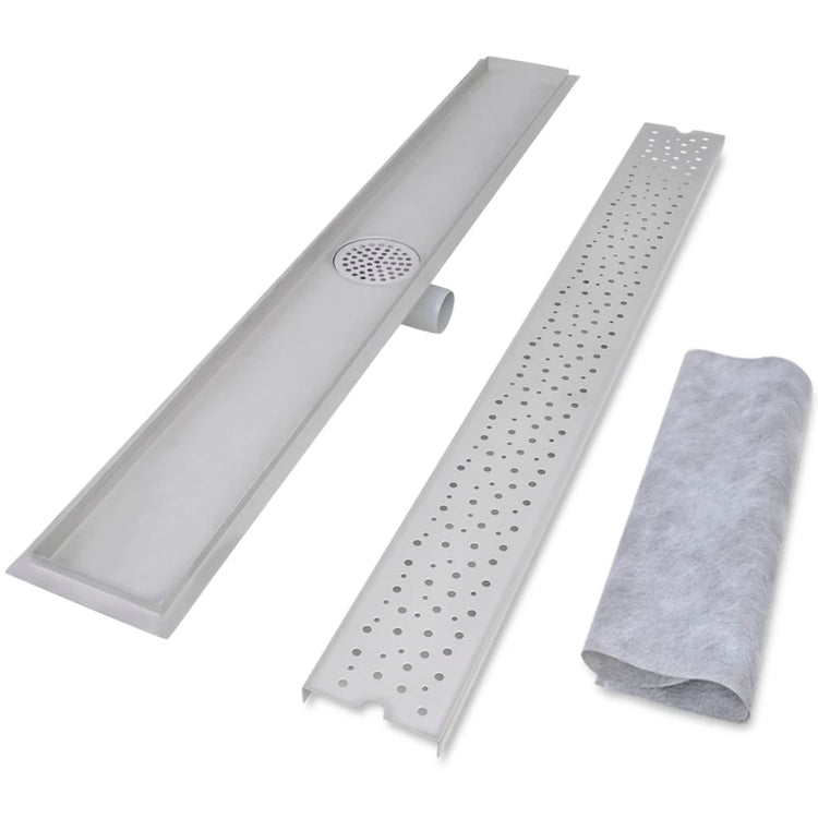 Vidaxl Doudeur de douche Bubble rectangulaire 1030x140 mm en acier inoxydable