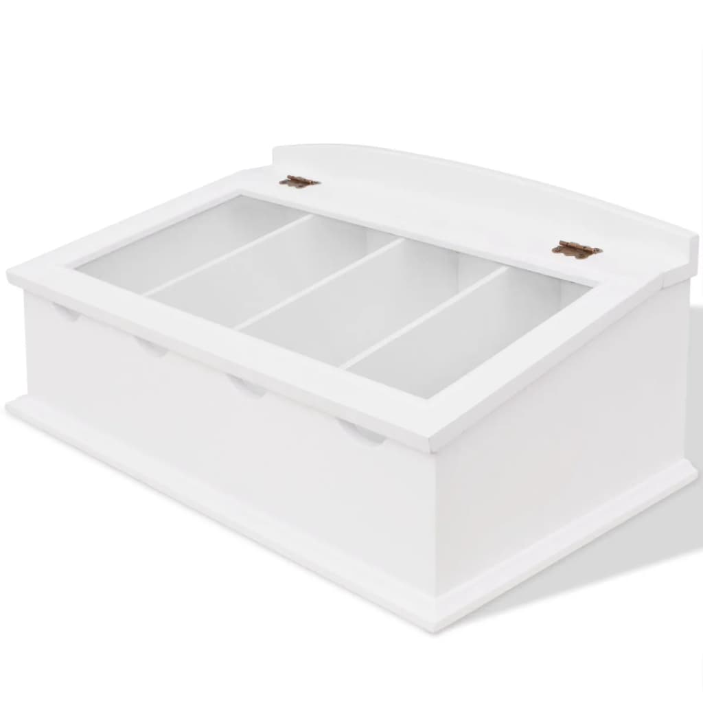 Vidaxl Cutlery Duwier MDF White Baroque Style