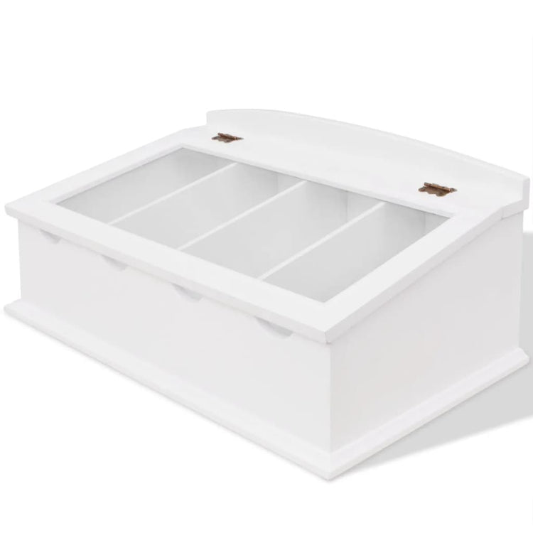 Vidaxl Cutlery Duwier MDF White Baroque Style