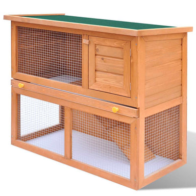 Vidaxx Clapier d'extérieur pour petits animaux, 1 porte, bois