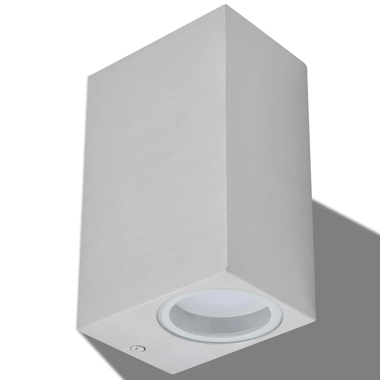 Vidaxl LED des lampes murales extérieures 2 pcs carrés vers le haut
