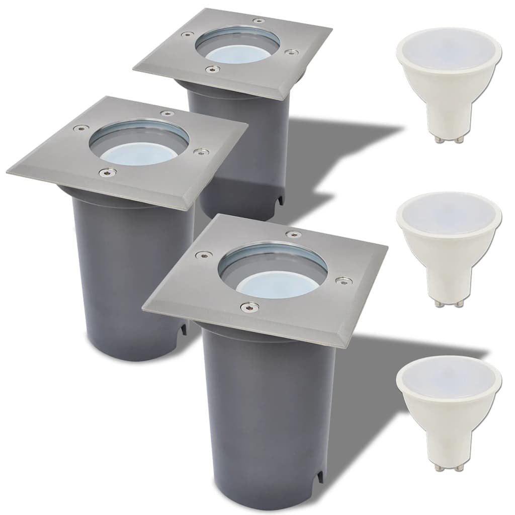 Vidaxl LED Land Spots en dehors de 3 pièces carré