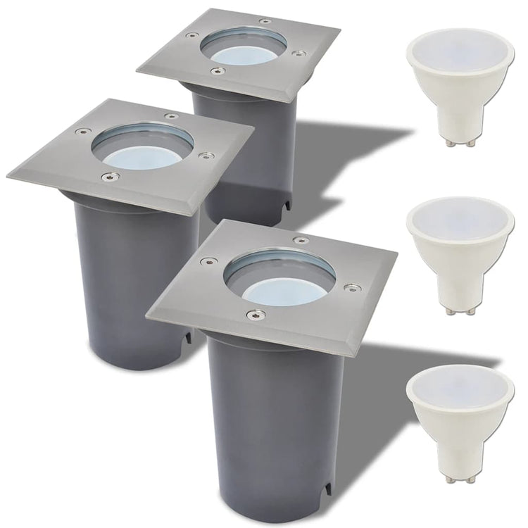 Vidaxl LED Land Spots en dehors de 3 pièces carré
