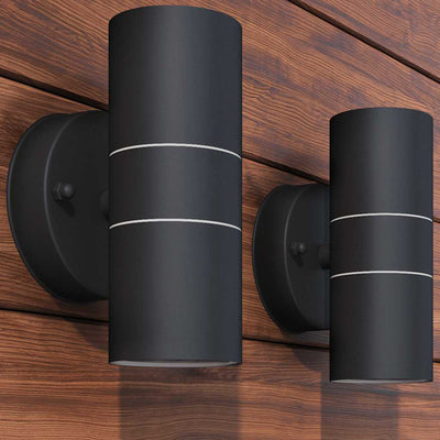 Vidaxl LED lampe murale en acier inoxydable vers l'extérieur 2 m