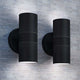 Vidaxl Lampes murales extérieures 2 pcs vers le haut en acier inoxydable