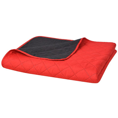Vidaxl 131552 coucher monteplié à double faces rouge et noir 170x210 cm